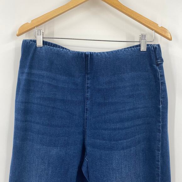 Soft Surroundings Supremely Soft Pull on Skinny Jeans Stretch Blue Womens Large - Picture 3 of 7